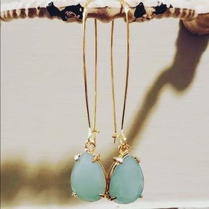 Mint drop earrings